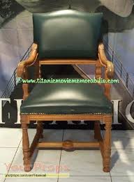 The first class dining room had carved wooden chairs, smaller dining tables for intimate meals, and elegant decor that spoke of wealth and luxury. Titanic Titanic 100 Original First Class Dining Room Chair Original Movie Prop