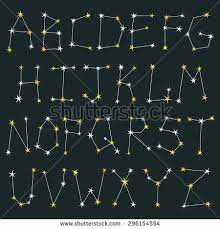 Chemical elements make up all of the ordinary matter of the universe. Vector Set Of Letters Made From Constellations Stylish Abc With Stars Beautiful Alphabet On The Dark Backgr Constellations Alphabet Design Lettering Alphabet