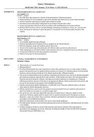 Then your summary statement might be: Registered Dental Assistant Resume Samples Velvet Jobs