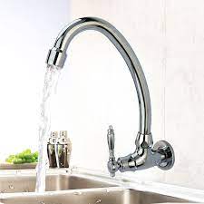 The Wall Mount Kitchen Faucet Is Made Of Good Quality Brass Material Surface Has Chrome F Wall Mount Kitchen Faucet Kitchen Faucet Kitchen Faucet With Sprayer