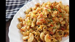 Macaroni Pasta Indian Style Lunch Box Recipe Potluck Recipes Lunch Box Recipes Pasta Indian Style