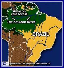 Belém, at the mouth ending, is another big reference. Map Of The Amazon Rainforest In Brazil Amazon Rainforest Rainforest Amazon Rainforest Map