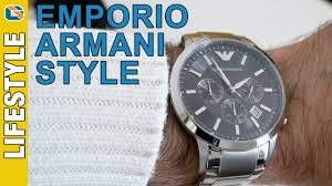 emporio armani renato ar2434 mens chronograph watch review watches up close personal youtube