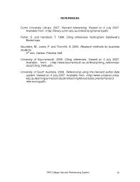 Tarc Harvard Referencing System