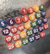 Rainbow Perpetual Calendar Numbers 1 31 Magnets Days Of The Month By Thefinickyfoxes On Etsy Calendar Numbers Calendar Perpetual Calendar