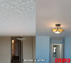 If it contains asbestos, knowing how to clean a popcorn ceiling will be less important than knowing how to replace a popcorn ceiling. Dustless Popcorn Ceiling Removal Strataline Inc