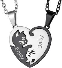 Check spelling or type a new query. 2bff Couples Cute Kittens Cats Pendant Necklace Piggoods
