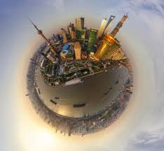 World City Panoramas Transformed Into 360 Degree Globes In Pictures 360 Degree Photography World Cities Panorama City