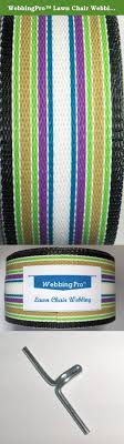 Webbingpro Lawn Chair Webbing Kit Stripe Lawn Chair Webbing 2 1 4 Inches Wide 50 Feet Long Roll And 30 Webbing Clips Everythi Lawn Chairs Cool Chairs Chair