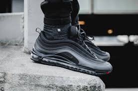 Nike Air Max 97 Black And Metallic Gold Look Out For The Nike Air Max 97 Metallic Hematite Sneakers Nike Air Max 97 Nike Air Max Mens Nike Air Max