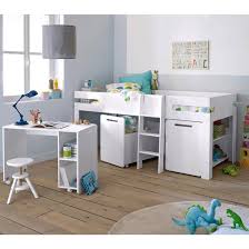 Lit Avec Espace Chevet Integre Et Sommier Dydus Rangement Sous Lit Lit Mi Hauteur Et Lit Mezzanine Enfant