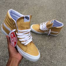 Black And Gold Vans High Tops Gold Vans Sk8 Hi Custom Painted Vans Mens 8 Worn Once Other Sizes Available For Order Through My Sneakers Men Fashion Mens Fashion Shoes Leather Shoes Woman