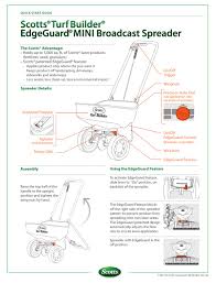 Including physical composition of the material being applied, Scotts Turf Builder Edgeguard Mini Quick Start Manual Pdf Download Manualslib