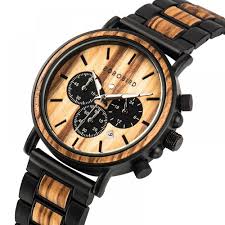 Bobo Bird Wooden Watch Men Erkek Kol Saati Luxury Stylish Wood Timepieces Chronograph Military Quartz Watches In Wood Gift Box In 2020 Wooden Watches For Men Personalized Watch Men Wooden Watch