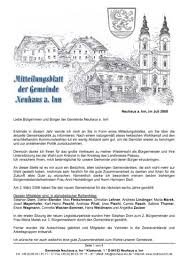 Bürgerbüro fürstenzell (10.1km von neuhaus a.inn). Neuhaus A Inn Im Juli 2008 Liebe Burgerinnen Landkreis Passau