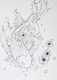 Koi Outline Koi Outline Pretty Prints Tattoo Whimsy Tattoo Designs Koi Art Fish Drawings Koi Fish Drawing