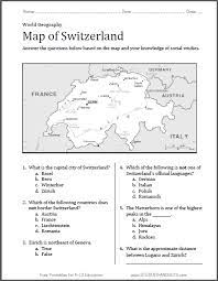 map of switzerland worksheet free to print pdf file geography for kids map worksheets world geography