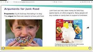 Junk Food, Yes or No Opinion Writing