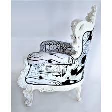 1980s Vintage Atelier Giacomo Comic Chair For Sale Image 4 Of 13 Gothic Chair Graffiti Furniture Art Chair