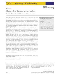 Pdf Clinical Role Of The Nurse Concept Analysis
