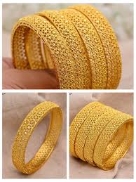 Solid gold is the most expensive and the highest in quality and purity. 24k Dubai Gold Bangles For Women Gold Dubai Bride Wedding Ethiopian Br St Helena Lifestyle Store Gold Bangles For Women Gold Bangles Design Gold Bangles