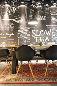 The chalkboard will add bold, modern and creative note and will improve. Trend To Love Dining Room Chalkboard Walls Coffee Shop Design Restaurant Decor Cafe Interior