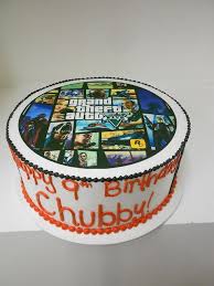Grand Theft Auto Edible Image 2317 Playstation Cake 16th Birthday Party Thanksgiving Cakes