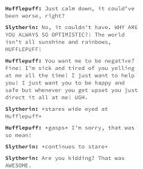Hufflepuff And Slytherin Discussion Harry Potter Headcannons Harry Potter Houses Harry Potter Obsession
