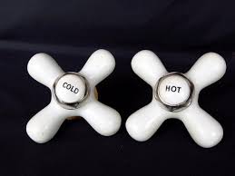 Vintage White Porcelain Bathroom Faucets Handles 1920 1930 42 00 Via Etsy Bathroom Faucets Faucet Handles Vintage Bathroom