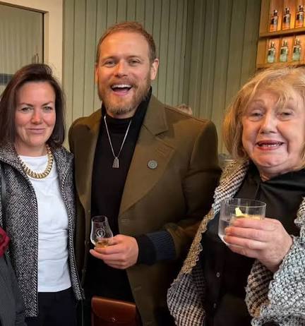 NEW PICTURES OF SAM HEUGHAN ...❤️🔥 Sam so proud with Mother and Mom is  proud of her son❤️ beautiful picture... 29.09.2025  🏴󠁧󠁢󠁳󠁣󠁴󠁿🥃🏴󠁧󠁢󠁳󠁣󠁴󠁿🥃 ..everyone is welcome..🫶 @samheughan  @gallowaydistillery