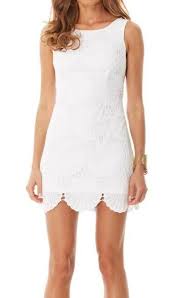 Delia Scalloped Hem Shift Dress Lilly Pulitzer Fashion Little White Dresses Dresses