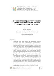 Pdf Kajian Metodologi Dan Signifikansinya Dalam Pengembangan Disiplin Ilmu Ekonomi Islam