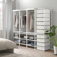 Jonaxel Fr Txt Bskts Clths Rls Cvr Shlv Uts 198x51x173 Cm Ikea Small Bedroom Storage Ikea Closet Makeover