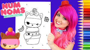 Printable strawberry froyo nums coloring page. Coloring Num Noms Nea Pop Nana Creme Coloring Page Prismacolor Colored Pencil Kimmi The Clown Youtube