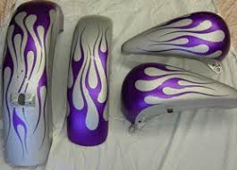 Purple Silver Flames Custom Paint Motorcycle Custom Motorcycle Paint Jobs Custom Cars Paint