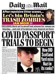 It sometimes seems as if someone wants to punish us for wanting to live normally again. Daily Mail Front Page 2nd Of April 2021 Today S Papers
