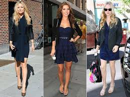 The Art Of Getting Dressed Looking Good In Black And Blue Fashion Navy Fashion Lovely Dresses