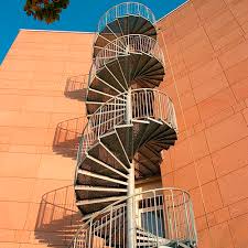 A metal spiral staircase is a good alternative to the wooden type. Spiral Staircase Graepel Contemporary Metal Frame Metal Steps