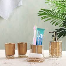 ✅the small jars will be a fun and beautiful addition to your home.it's a great gold bathroom accessories set you can update the character with your. 20 Best Amazon S White And Gold Bathroom Accessories To Buy