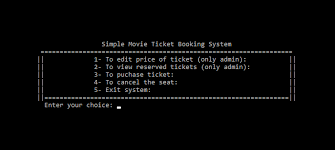 Simple Movie Ticket Booking System In C Programming With Source Code Source Code Projects