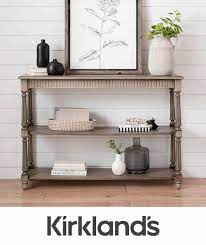 Decor Tip Decorate Your Entryway With An Open Shelf Console Table Tap The Image To Shop Kirkland Home Decor Home Decor Console Tables Entryway