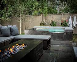 water features fire pits custom spas for backyards hot tub landscaping backyard hot tub outdoor