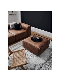 Big sofa mit hocker graues sofa gunstig sofas & couch kaufen günstig. Sofa Hocker Lennon In Braun Aus Recyceltem Leder Westwingnow