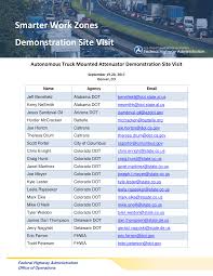 Autonomous Truck Mounted Attenuator Demonstration Site Visit