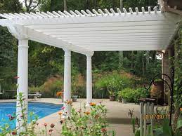 Low Maintenance Vinyl Pergola Kit Poolside South Carolina Vinyl Pergola Pergola Pergola Kits