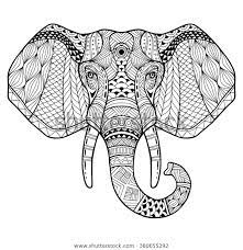 Find Elephant Front Two Tusks Elephant Head Stock Images In Hd And Millions Of Other Royalty Free Stock Ph Elephant Head Drawing Elephant Artwork Elephant Head