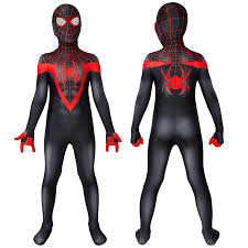 These are the suits worn by the webslinging hero: Kids Ultimate Spider Man Cosplay Costume Spiderman Ps5 Miles Morales Jumpsuit Ccosplay Com