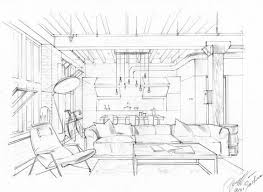 Interior Drawing One Point Perspective Interior Sketching Hand Rendering Design Idea Interior Design Drawings Interior Design Sketches Perspective Drawing
