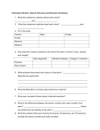 Maybe you would like to learn more about one of these? Chemistry Review Atomic Structure And Nuclear Chemistry