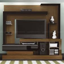 Estante Home Theater Fascino Carvalho Tato Preto Dj Moveis Home Tv Unit Design Home Theater Design